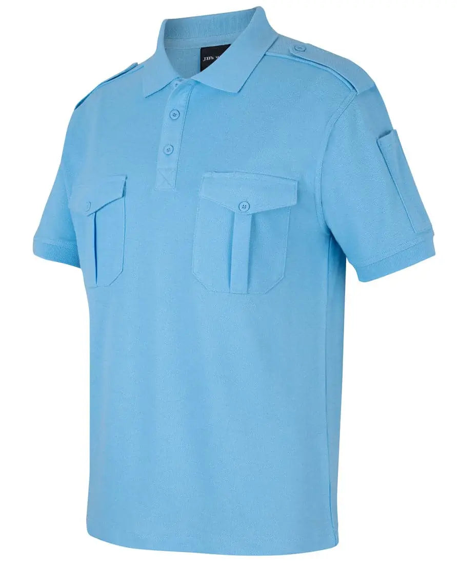Jb's Short Sleeve Epaulette Polo Shirt 210ES Metro Workwear.